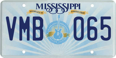 MS license plate VMB065