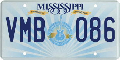 MS license plate VMB086