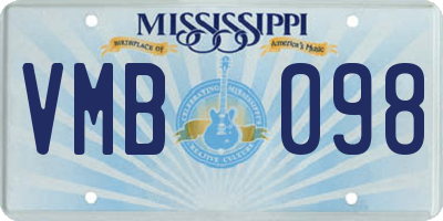 MS license plate VMB098