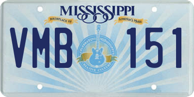 MS license plate VMB151