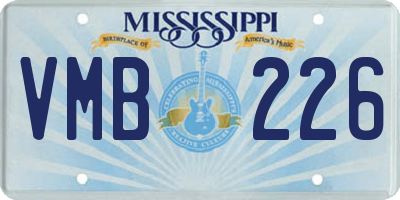 MS license plate VMB226