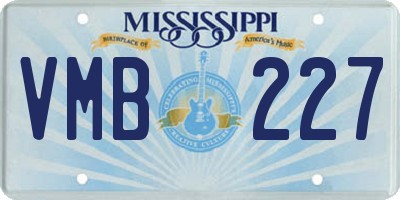 MS license plate VMB227