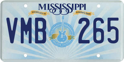 MS license plate VMB265