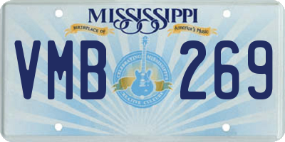 MS license plate VMB269