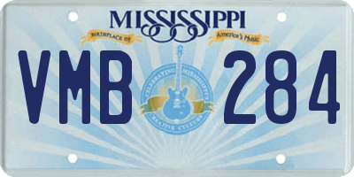 MS license plate VMB284