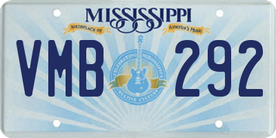 MS license plate VMB292