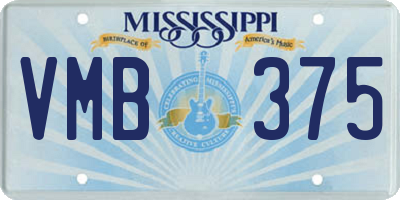MS license plate VMB375