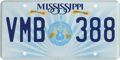 MS license plate VMB388