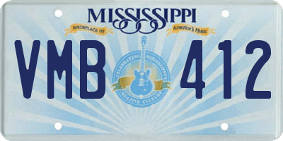 MS license plate VMB412