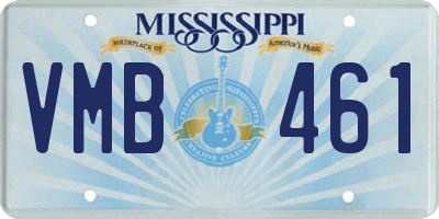 MS license plate VMB461