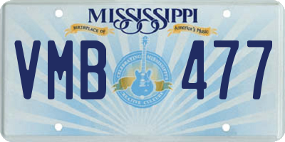 MS license plate VMB477