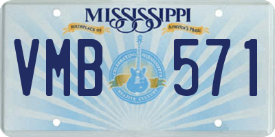 MS license plate VMB571