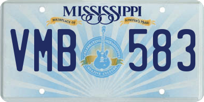 MS license plate VMB583
