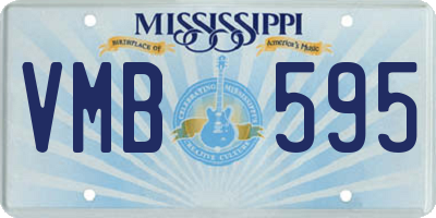 MS license plate VMB595
