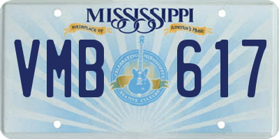 MS license plate VMB617