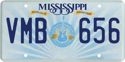MS license plate VMB656