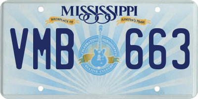 MS license plate VMB663