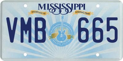 MS license plate VMB665
