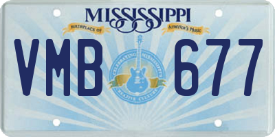 MS license plate VMB677