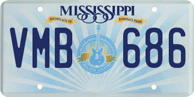 MS license plate VMB686
