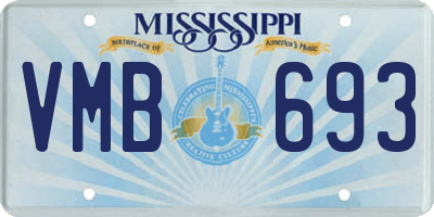MS license plate VMB693