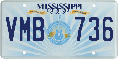 MS license plate VMB736