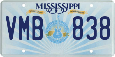 MS license plate VMB838