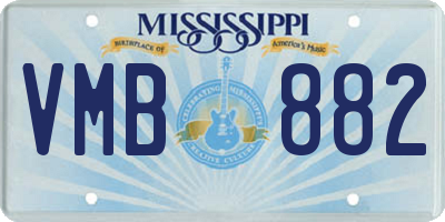 MS license plate VMB882