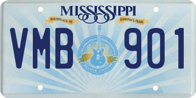 MS license plate VMB901