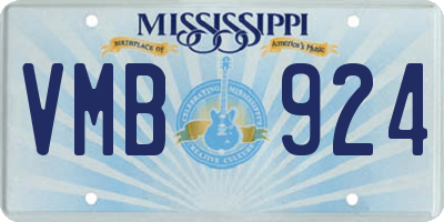 MS license plate VMB924