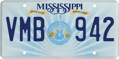 MS license plate VMB942
