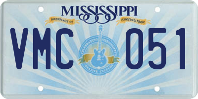 MS license plate VMC051