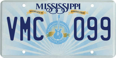 MS license plate VMC099