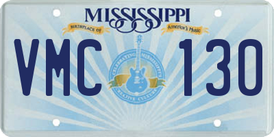 MS license plate VMC130