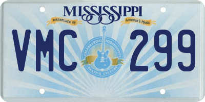 MS license plate VMC299