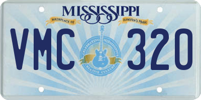 MS license plate VMC320
