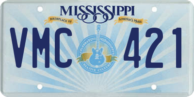 MS license plate VMC421
