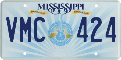 MS license plate VMC424