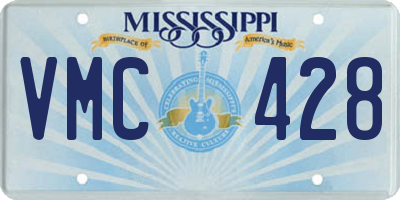MS license plate VMC428