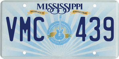 MS license plate VMC439