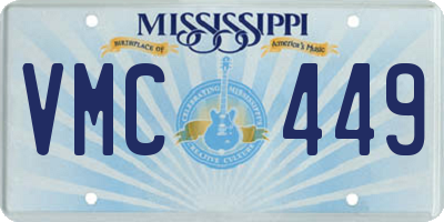 MS license plate VMC449