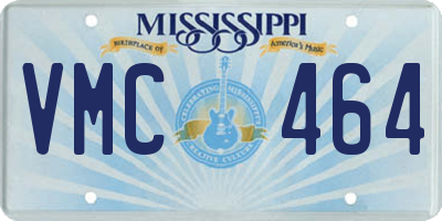 MS license plate VMC464