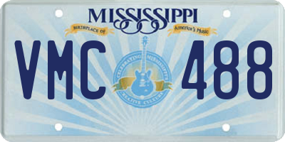 MS license plate VMC488