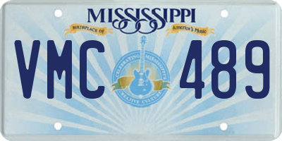 MS license plate VMC489