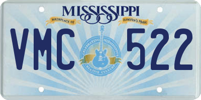 MS license plate VMC522