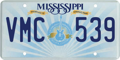 MS license plate VMC539