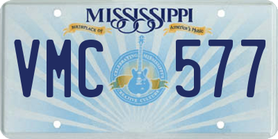 MS license plate VMC577
