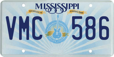 MS license plate VMC586