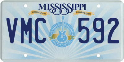 MS license plate VMC592