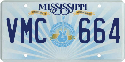 MS license plate VMC664